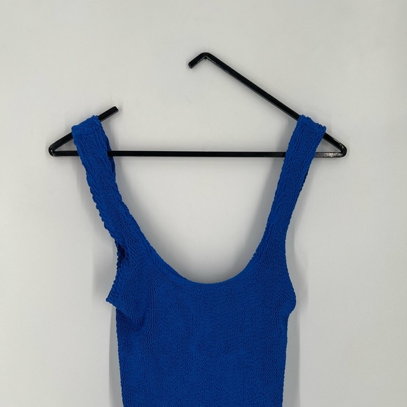 Bond-Eye The Authentic Crinkle One Piece Swimsuit In Cobalt Blue Recycled - Picture 1 of 7